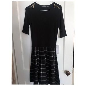 Ivanka Trump plaid long sleeve dress